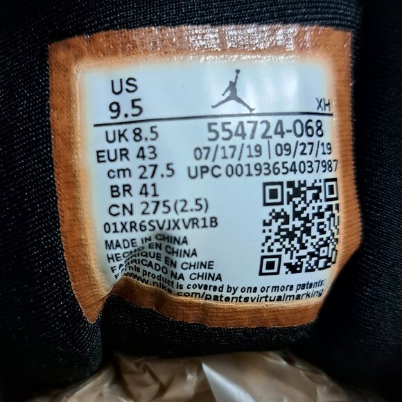 %SIZE 9.5 MEN NIKE JORDAN 1 MID ROYAL 554724-068 AJ18 main image 9